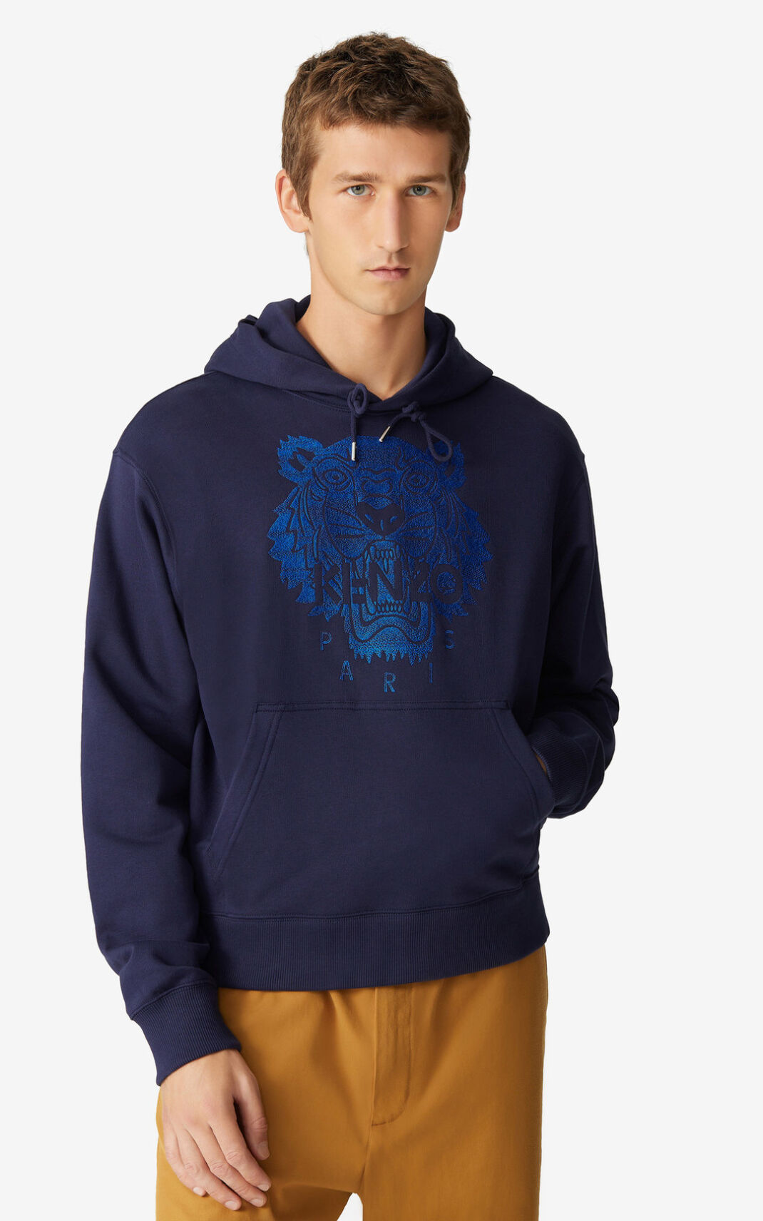 Sweat A Capuche Kenzo Tiger Homme Bleu Marine Bleu | OJKD-96584